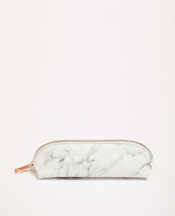 Trousse imprimé marbre blanc - Pimkie