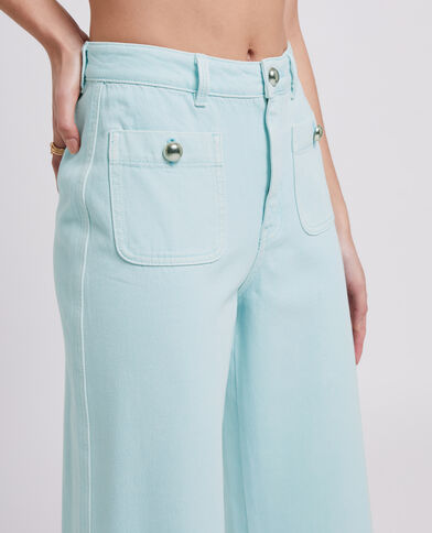 Jean wide taille haute bleu clair - Pimkie
