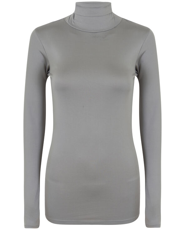 T-shirt manches longues col roulé blanc - Pimkie