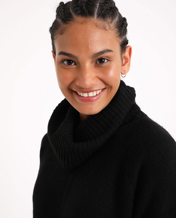 Robe pull à col roulé noir - Pimkie