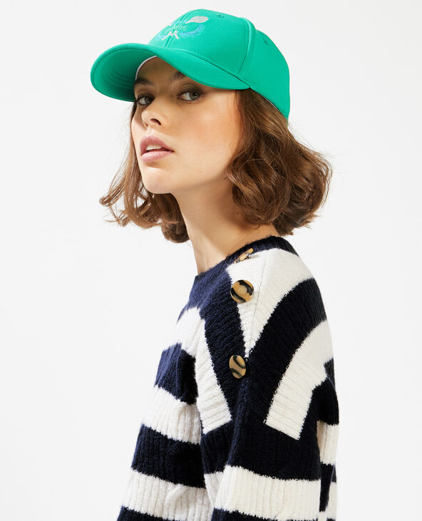 Pull marinière boutonné bleu marine - Pimkie