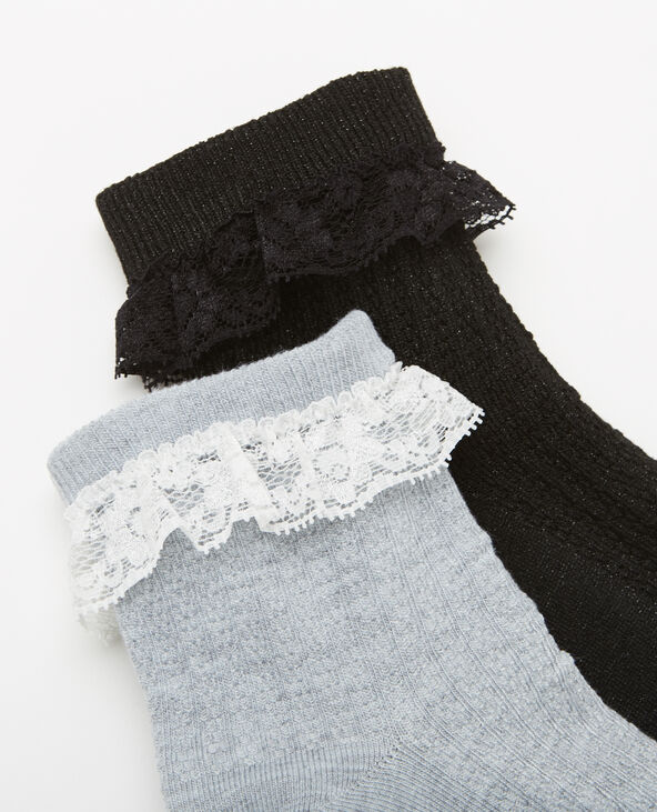 Lot de 2 paires de chaussettes noir - Pimkie