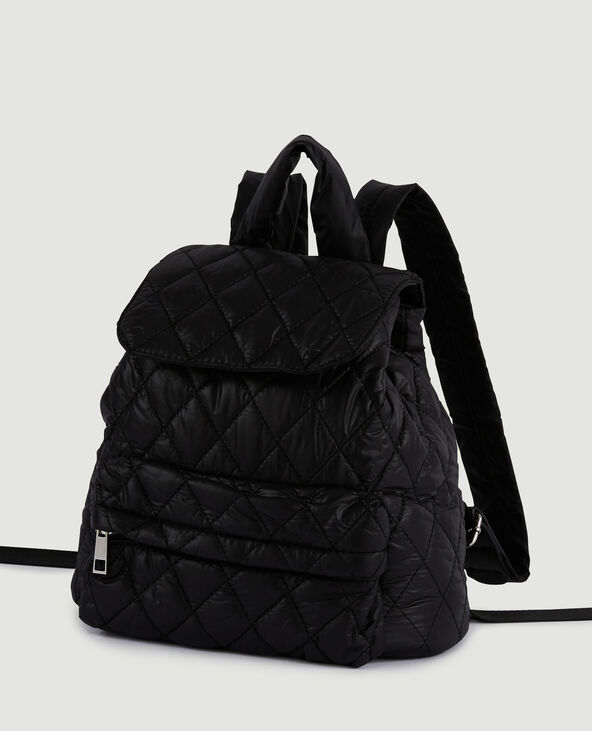 Mini sac à dos matelassé noir - Pimkie