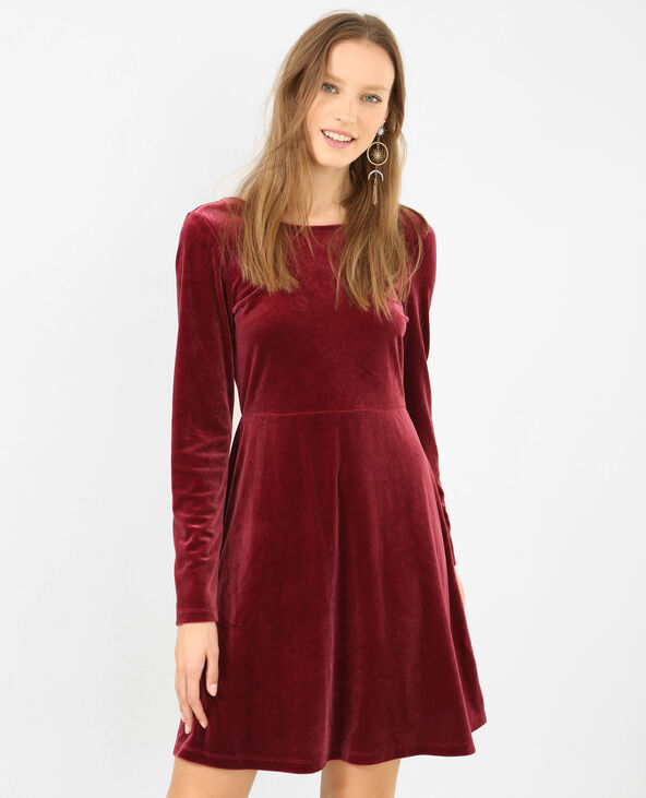 Robe velours bordeaux - Pimkie