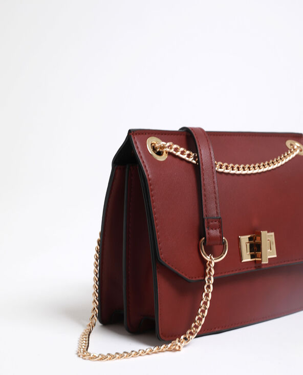 Petit sac en faux cuir bordeaux - Pimkie
