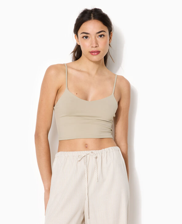 Brassière à fines bretelles vert kaki - Pimkie