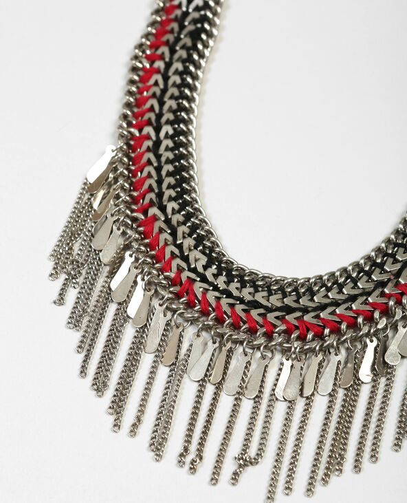Collier plastron argenté - Pimkie