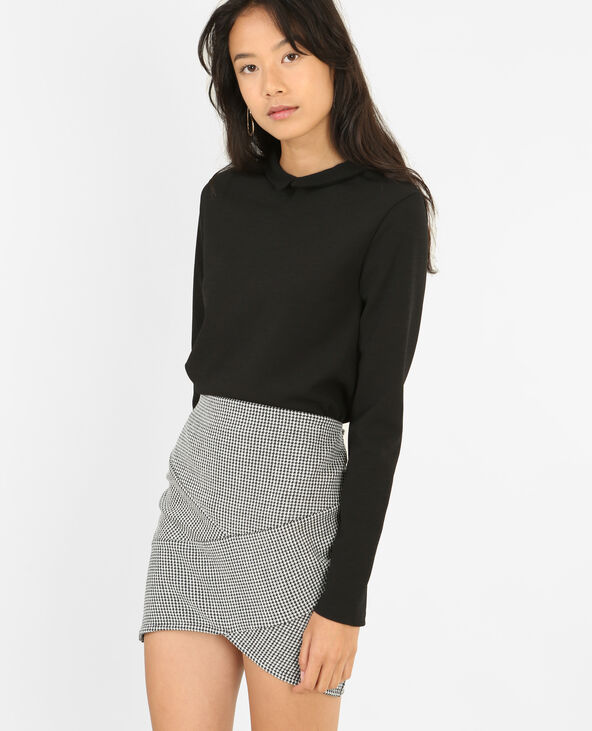 Pull à col Claudine noir - Pimkie