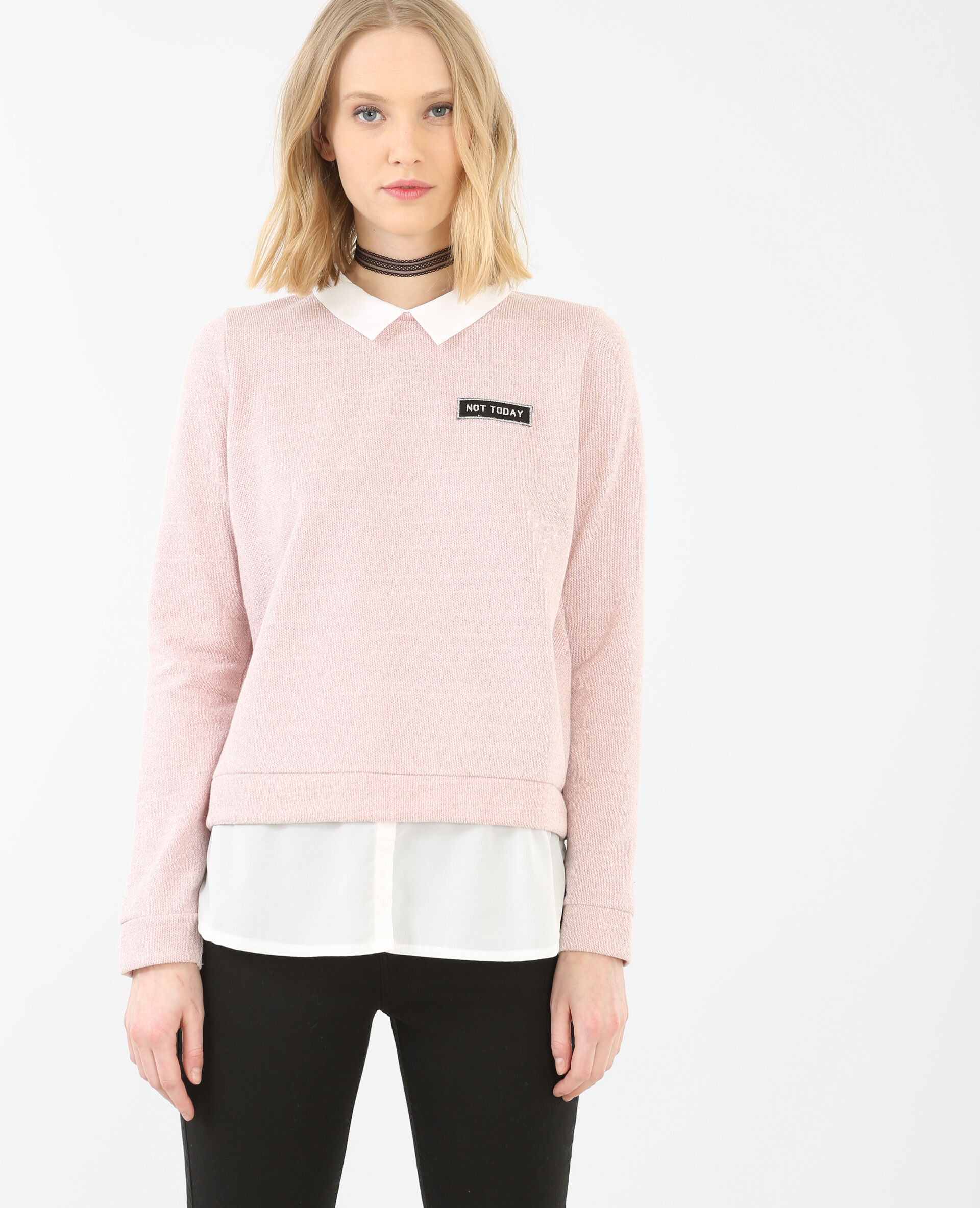 Sweat 2 en 1 lurex rose - 403552I20H48 | Pimkie