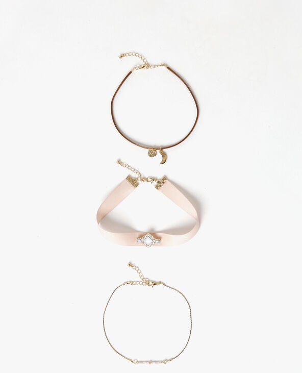 Lot de chokers doré - Pimkie