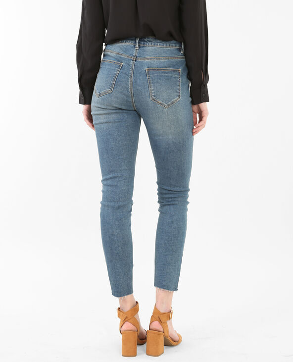 Jean skinny 7/8 taille hauteraw cut Jean stoned - Pimkie