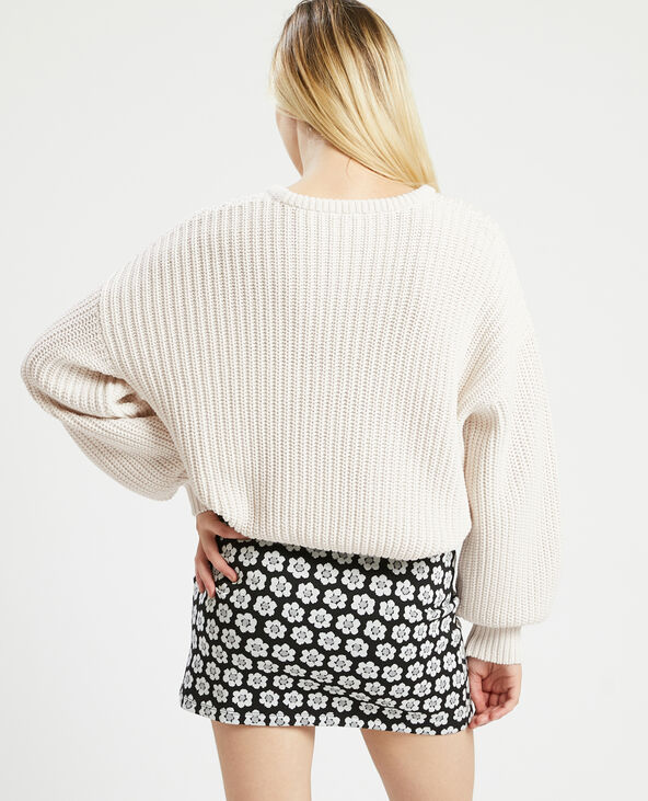 Pull grosse maille blanc - Pimkie