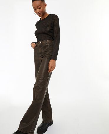 Pantalon clearance cuir large