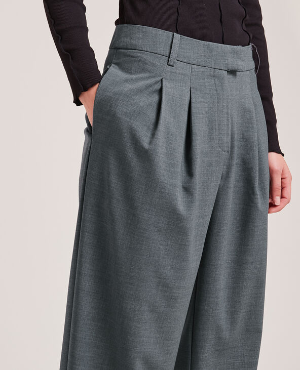 Pantalon pince 2025 gris femme