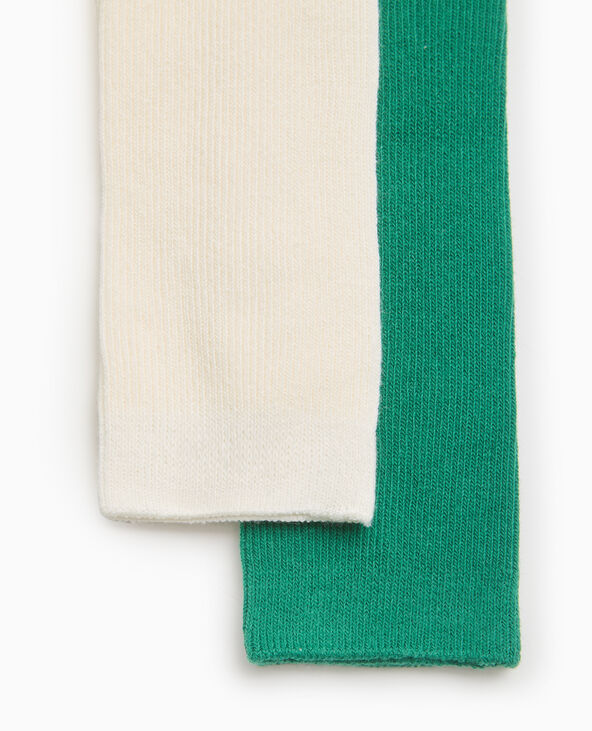 Lot de 2 paires de chaussettes hautes vert foncé - Pimkie