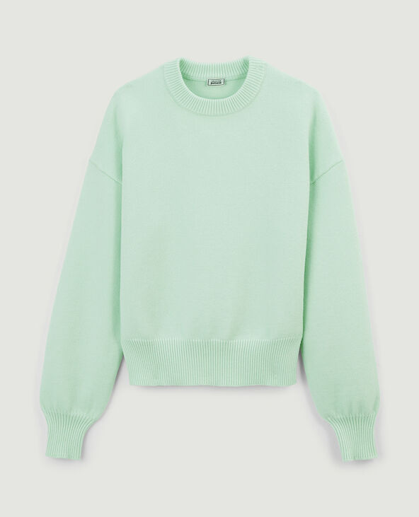 Pull col rond vert clair - Pimkie