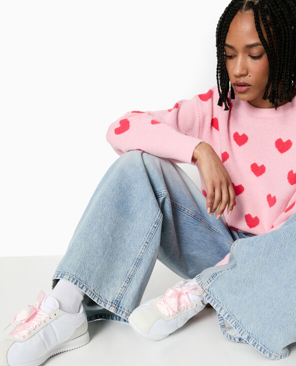 Lacets larges en satin rose - Pimkie