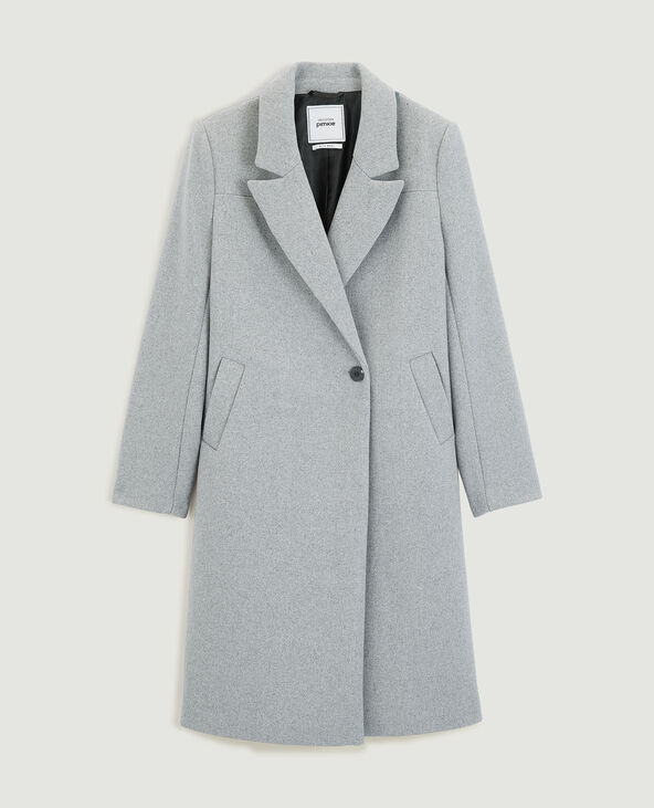 Manteau long drap de laine