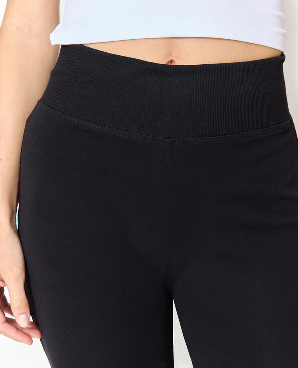 Pantalon flare en maille extensible noir - Pimkie