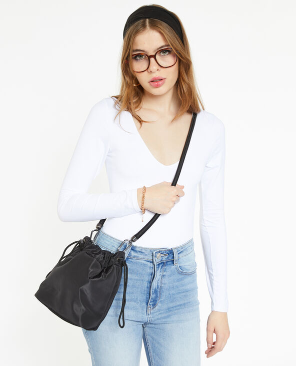 Sac besace avec bandoulière cordon noir - Pimkie