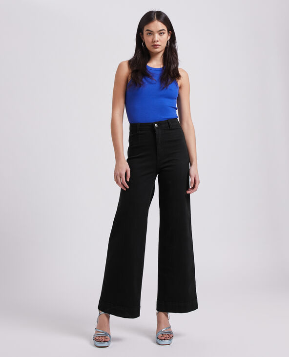 Jean wide taille haute noir - Pimkie