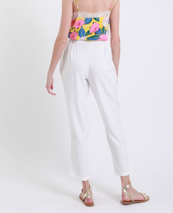 Pantalon carotte blanc - Pimkie