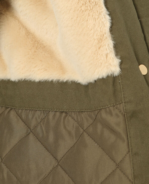 Parka longue à capuche vert kaki - Pimkie
