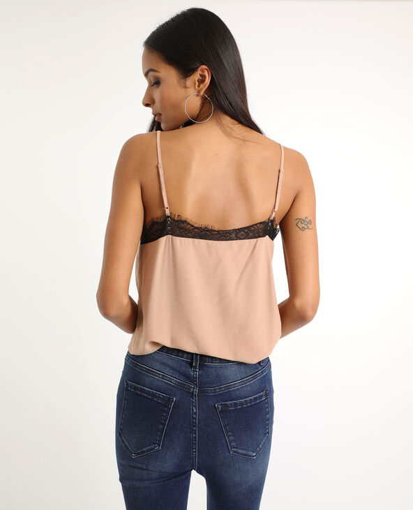Top à dentelle beige - Pimkie