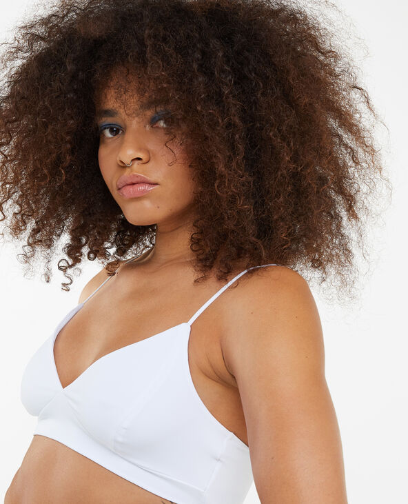 Brassière à bretelles encolure V blanc - Pimkie