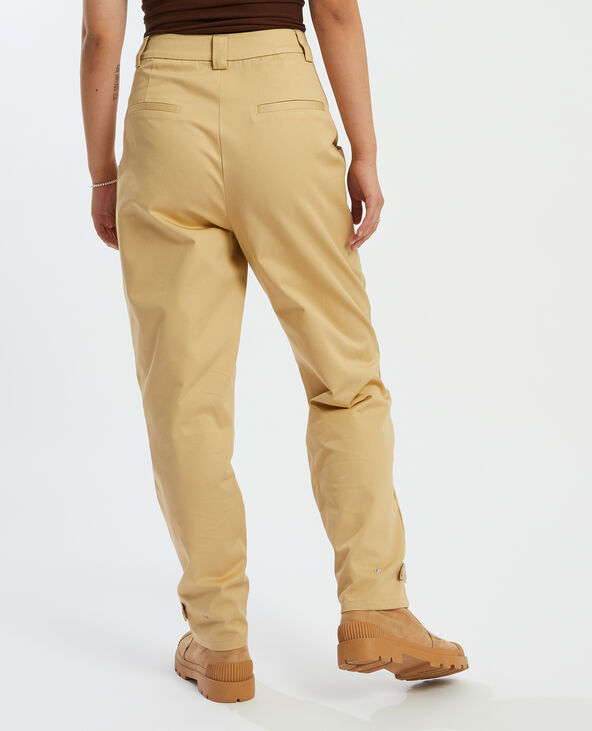 Pantalon cargo à pinces beige - Pimkie