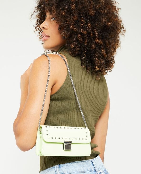 Mini sac rigide avec clous vert anis - Pimkie