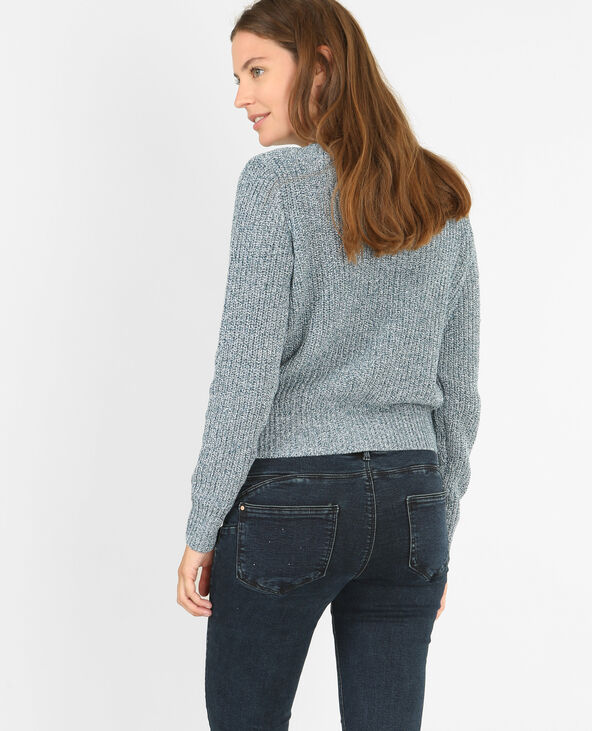 Pull à grosse maille bleu foncé - Pimkie