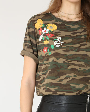 T-shirt imprimé vert foncé - Pimkie