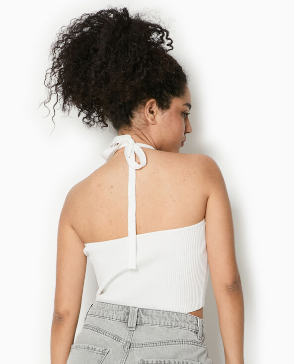 Dos-nu en maille tricot blanc - Pimkie