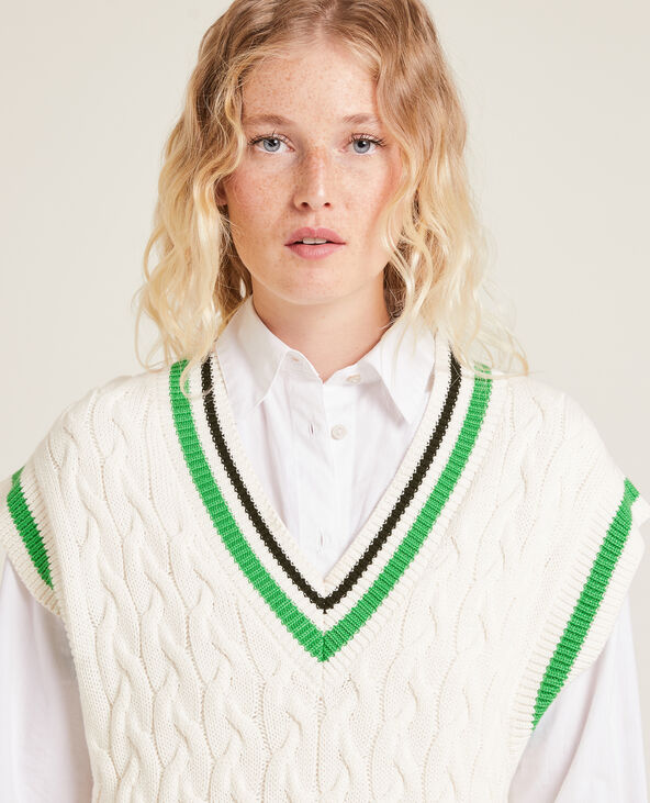 Robe pull sans manches blanc - Pimkie