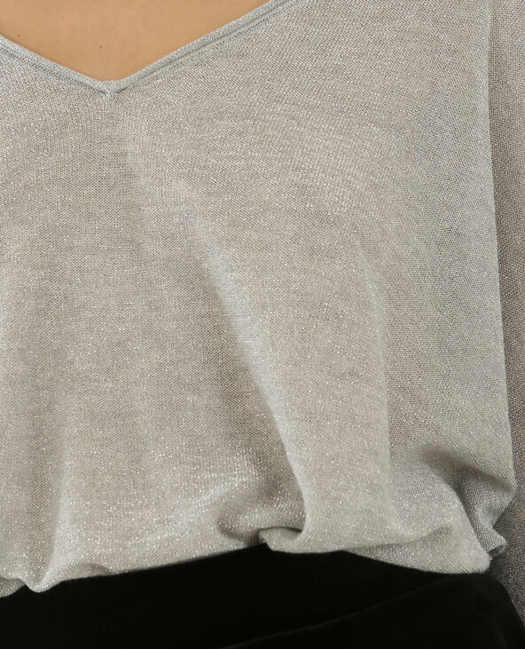 Pull en lurex argenté - Pimkie