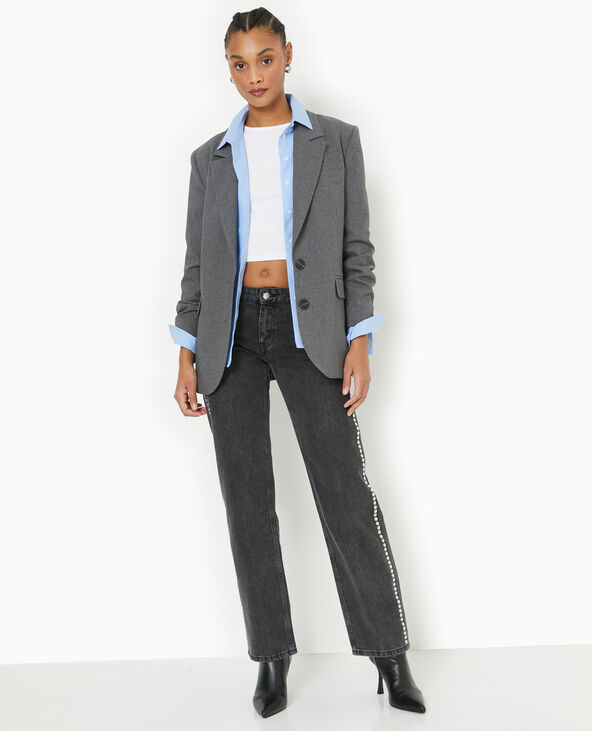 Chemise manches longues bleu - Pimkie