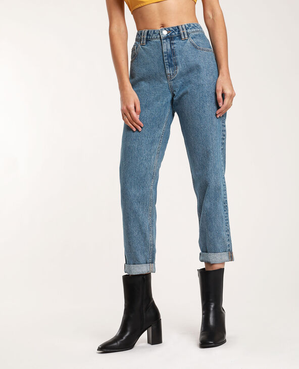 Jean mom high waist bleu - Pimkie