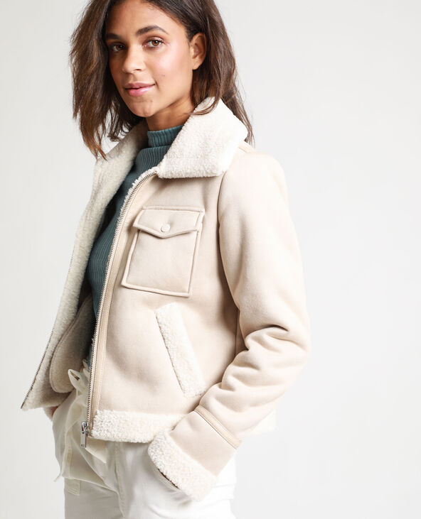 Veste imitation mouton écru - Pimkie
