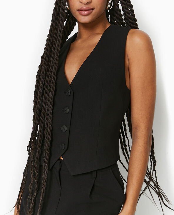 Gilet de barman avec 4 boutons noir - Pimkie