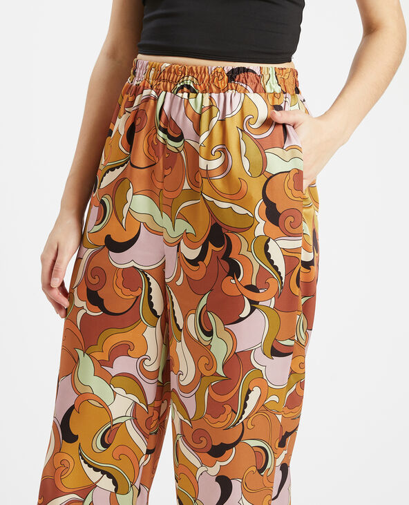 Pantalon fluide et large orange - Pimkie