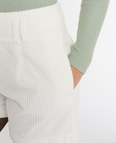Short velours taille haute avec pinces blanc - Pimkie
