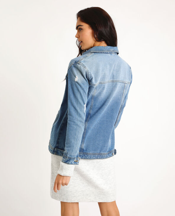 Veste en jean large bleu - Pimkie