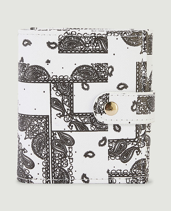 Porte-monnaie motif bandana blanc - Pimkie
