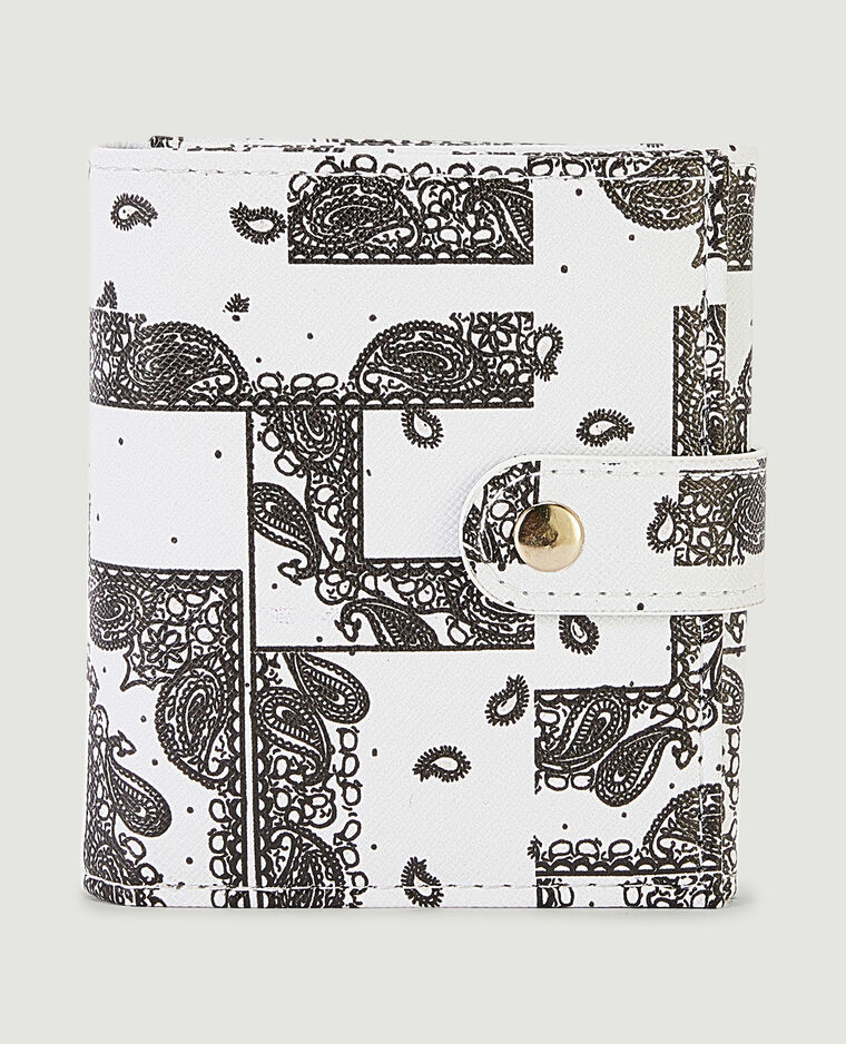 Porte-monnaie motif bandana blanc - Pimkie