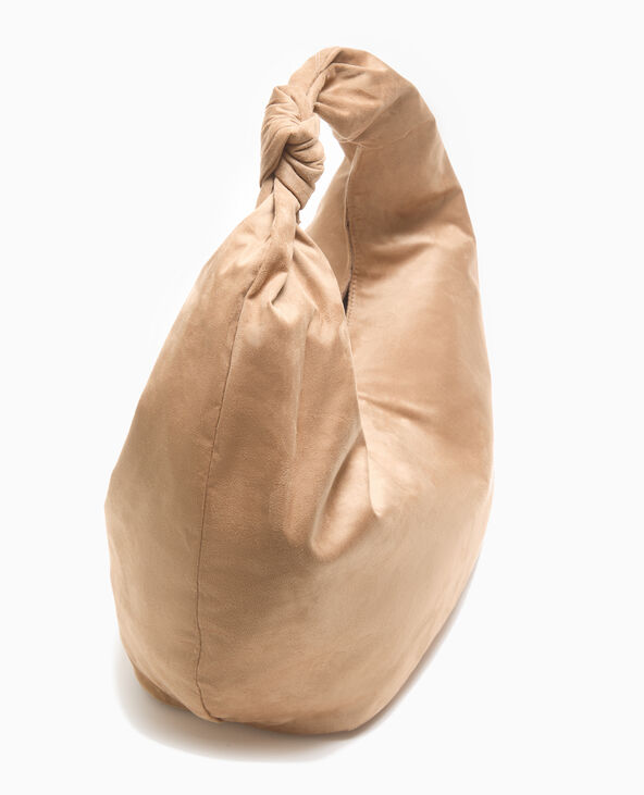 Grand sac XXL en suédine beige - Pimkie