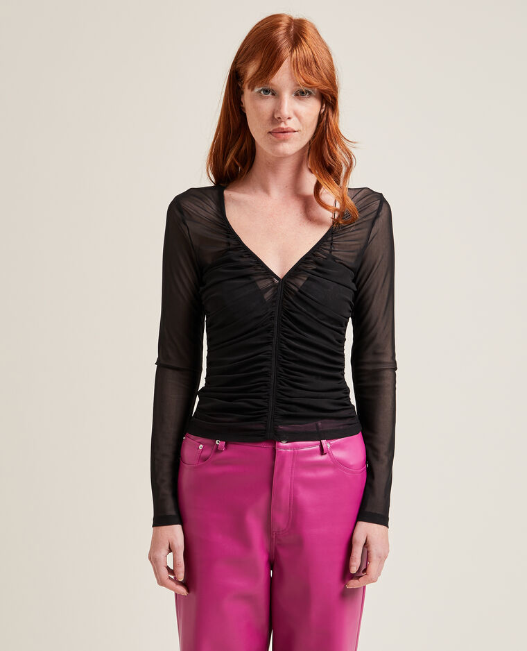 Top en maille micro-mesh noir - Pimkie
