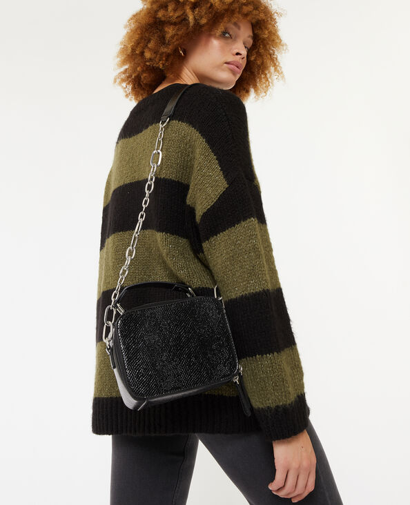 Sac boxy avec bandoulière grosse chaîne noir - Pimkie