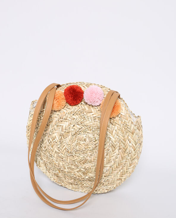 Sac en paille rond Pimkie