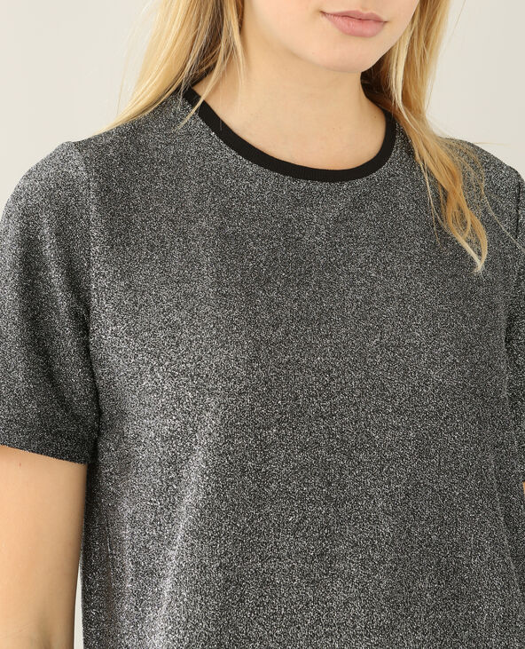 T-shirt brillant noir - Pimkie